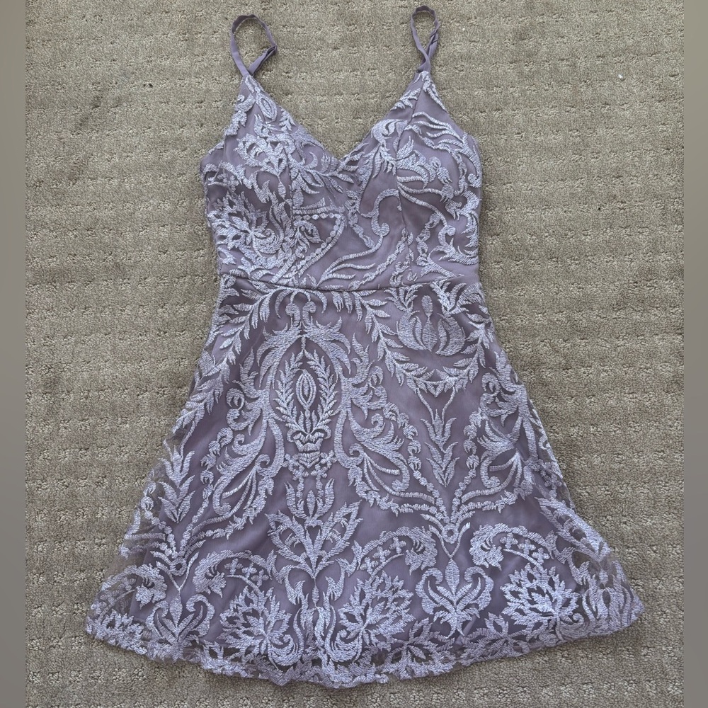 Lavender Juniors Short Dress